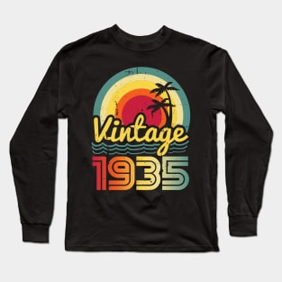 Vintage 1935 Made in 1935 88th birthday 88 years old Gift Long Sleeve T-Shirt